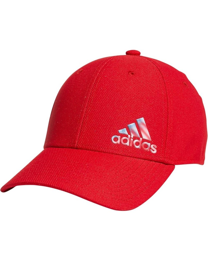 Men's Release 3 Structured Stretch Fit Cap Scarlet Red/White $15.43 Baseball Caps