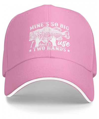 Mine's Big Use Two Hand Fishing Hat for Women Dad Hat Fashionable Hats Pink $10.69 Baseball Caps