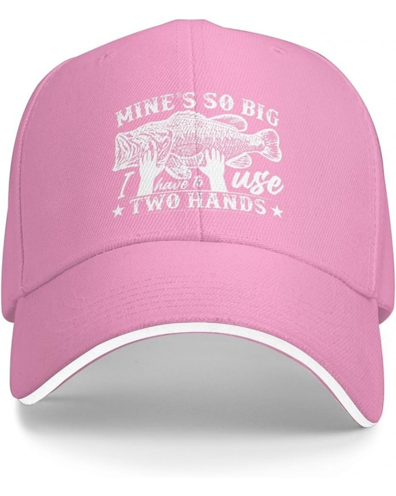 Mine's Big Use Two Hand Fishing Hat for Women Dad Hat Fashionable Hats Pink $10.69 Baseball Caps