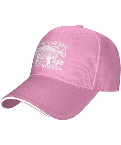 Mine's Big Use Two Hand Fishing Hat for Women Dad Hat Fashionable Hats Pink $10.69 Baseball Caps