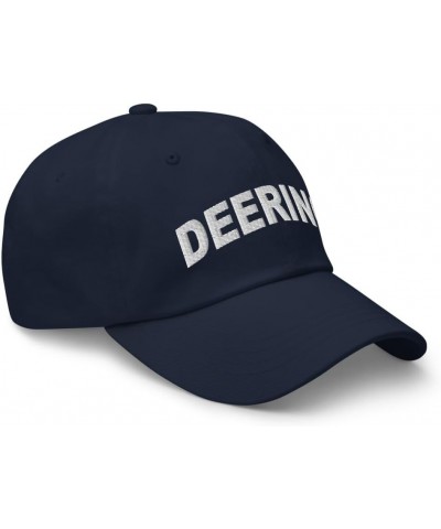 Deering New Hampshire Hat Deering NH Cap Embroidered Dad Hat Adjustable Strap Closure Unisex Navy $16.80 Baseball Caps