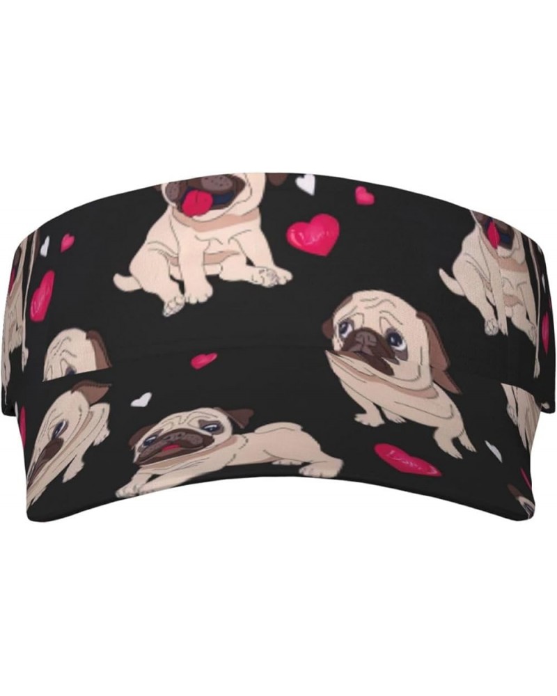 Cute Penguins Sketch Sport Sun Visor Hats Adjustable Empty Top Baseball Cap Cotton Ball Caps for Women and Men Cute Pug $12.8...