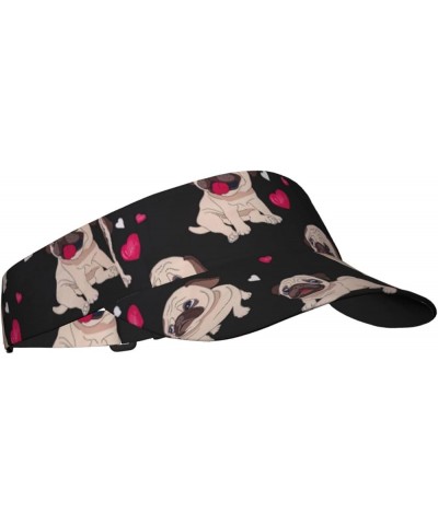 Cute Penguins Sketch Sport Sun Visor Hats Adjustable Empty Top Baseball Cap Cotton Ball Caps for Women and Men Cute Pug $12.8...