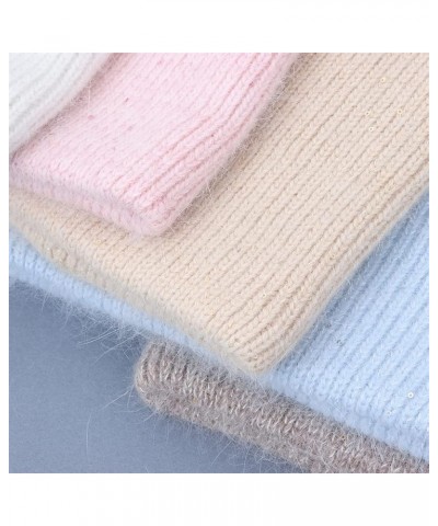 Fashion Women Winter Hat Autumn Beanie Warm Soft Knitted Bonnet Beige $15.86 Skullies & Beanies