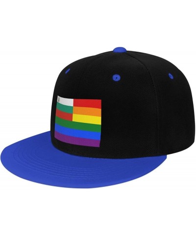 Bulgaria Rainbow Flag Snapback Hat for Men Women Baseball Cap Trucker Flat Bill Hats Dad Caps Blue $12.36 Baseball Caps