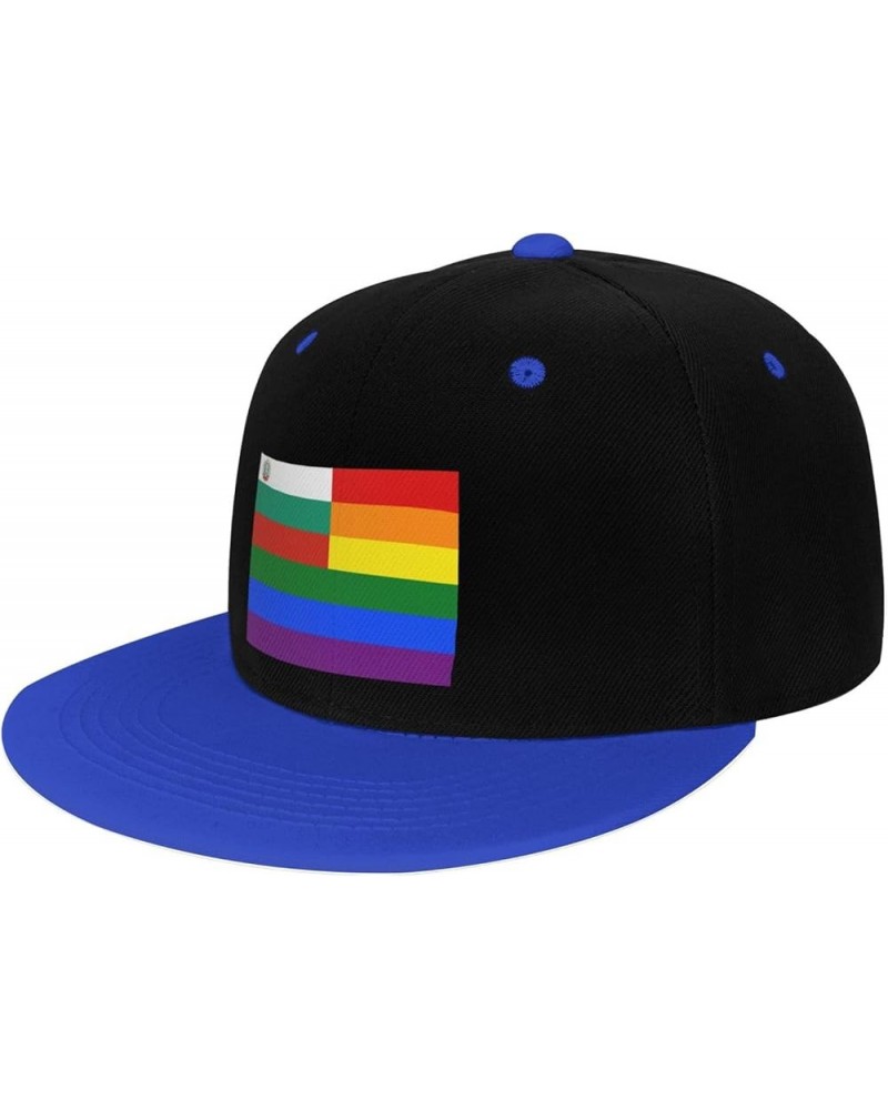 Bulgaria Rainbow Flag Snapback Hat for Men Women Baseball Cap Trucker Flat Bill Hats Dad Caps Blue $12.36 Baseball Caps