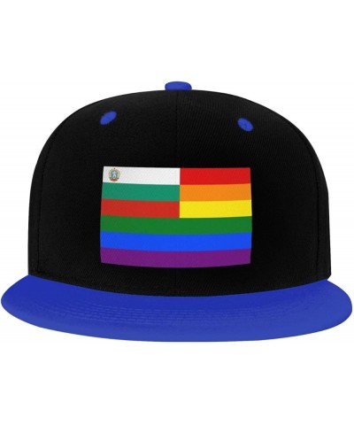 Bulgaria Rainbow Flag Snapback Hat for Men Women Baseball Cap Trucker Flat Bill Hats Dad Caps Blue $12.36 Baseball Caps