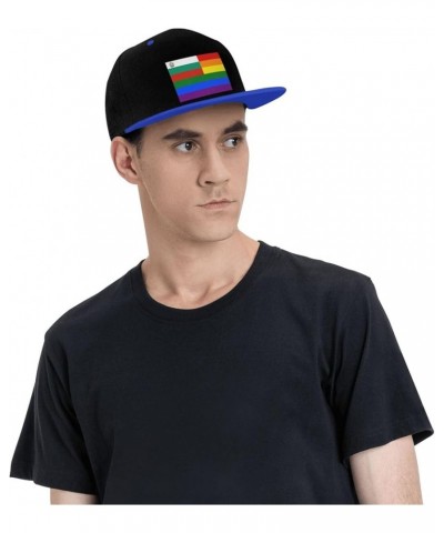 Bulgaria Rainbow Flag Snapback Hat for Men Women Baseball Cap Trucker Flat Bill Hats Dad Caps Blue $12.36 Baseball Caps