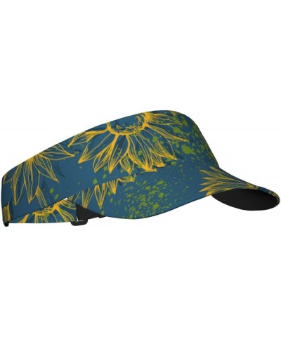 Dandelion Print Sun Visor Hats for Women Men Sun Cap Blue $7.50 Visors