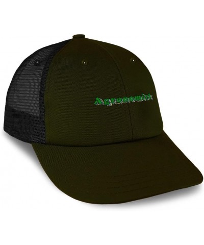 Custom Trucker Hat Baseball Cap Agronomist Production Cotton Soil Dad Hats for Men & Women Loden Black Design Only $13.16 Bas...