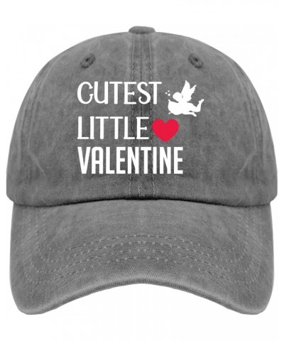 Cutest Little Valentine Baseball Cap Mama Hat Pigment Black Men Hats Gifts for Boyfriends Outdoor Cap Pigment Gray $11.20 Fed...