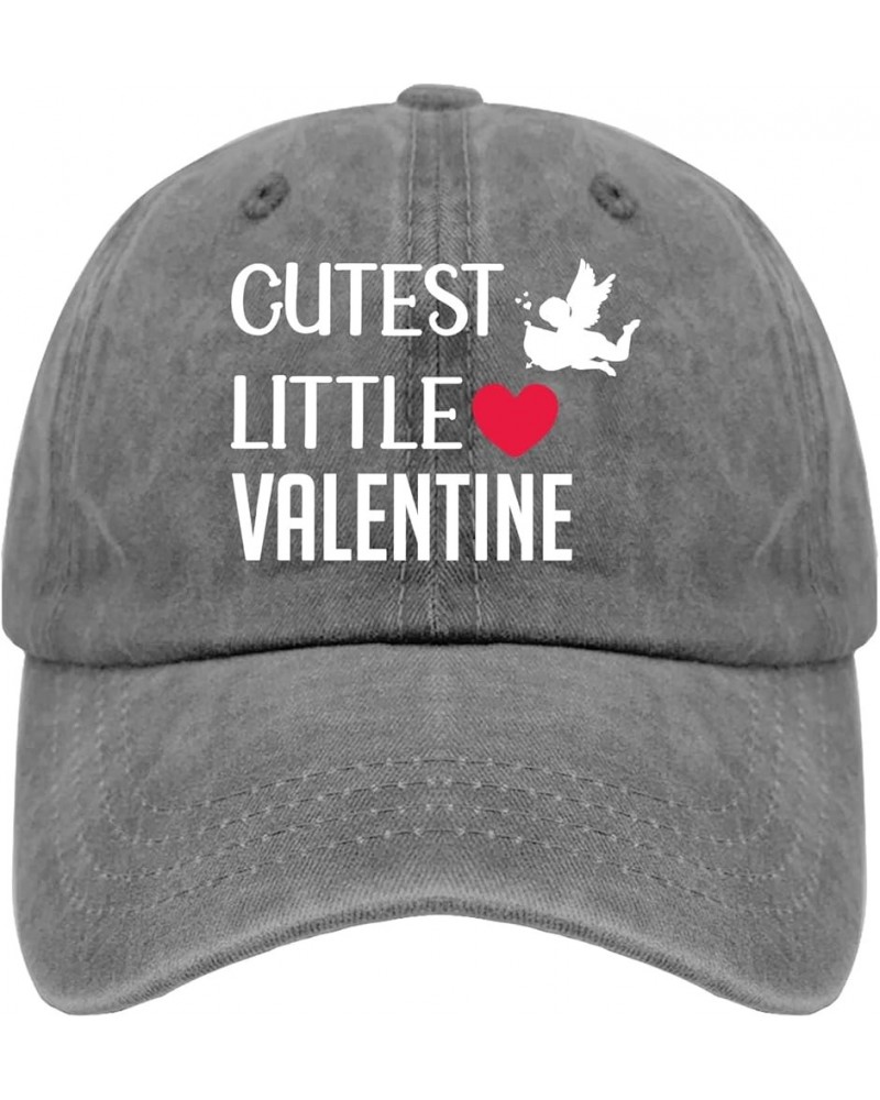 Cutest Little Valentine Baseball Cap Mama Hat Pigment Black Men Hats Gifts for Boyfriends Outdoor Cap Pigment Gray $11.20 Fed...