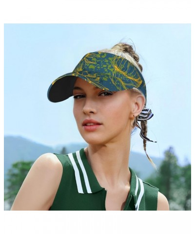 Dandelion Print Sun Visor Hats for Women Men Sun Cap Blue $7.50 Visors