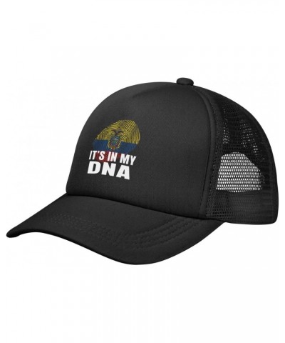 It's in My DNA Ecuador Flag Baseball Cap Adjustable Casual Mesh Hats Duck Tongue Hat for Men Women23 Black $12.74 Baseball Caps