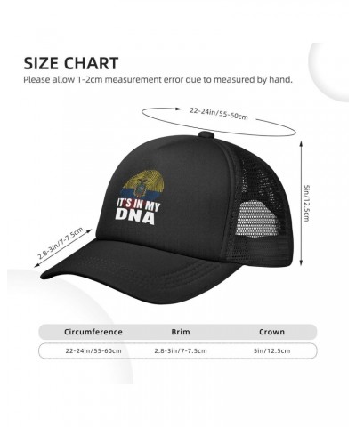 It's in My DNA Ecuador Flag Baseball Cap Adjustable Casual Mesh Hats Duck Tongue Hat for Men Women23 Black $12.74 Baseball Caps