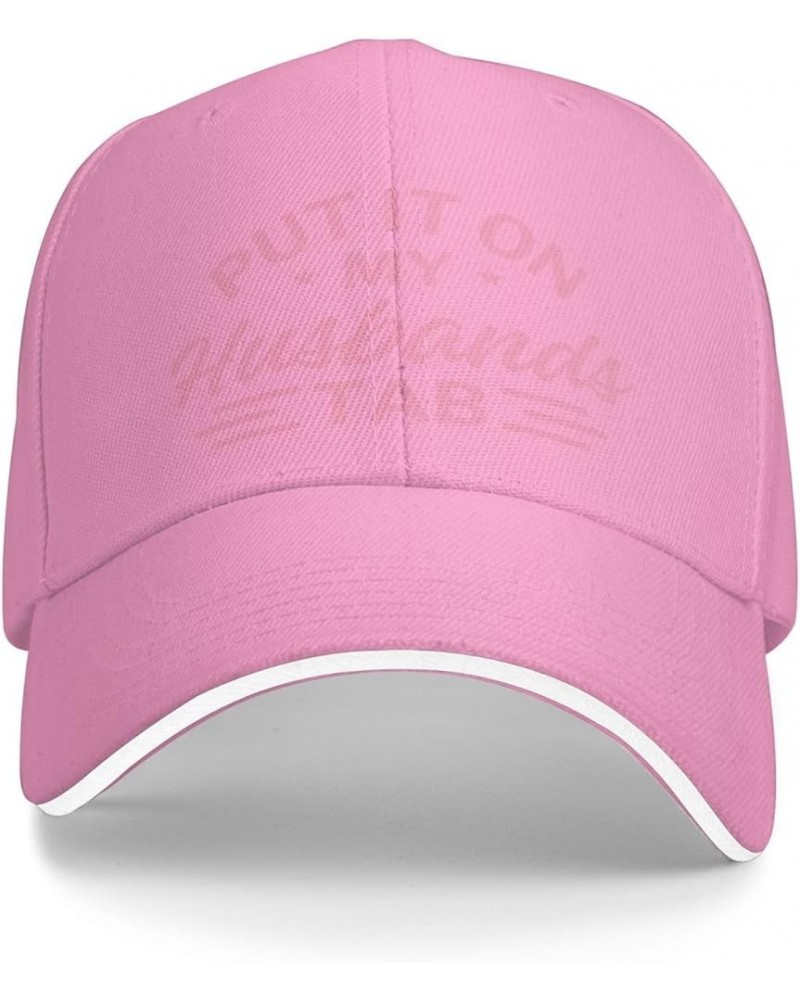 Put It On My Husbands Tab Baseball Cap Pink Father's Day Valentine's Day Hat Adjustable Dad Hat Trucker Hat Men Women Pink $9...