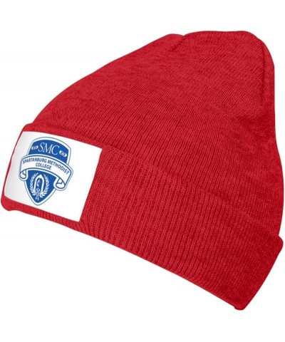 Spartanburg A Methodist College Logo Stretch Knit Hat for Men Women Winter Warm Cap Red $7.22 Skullies & Beanies