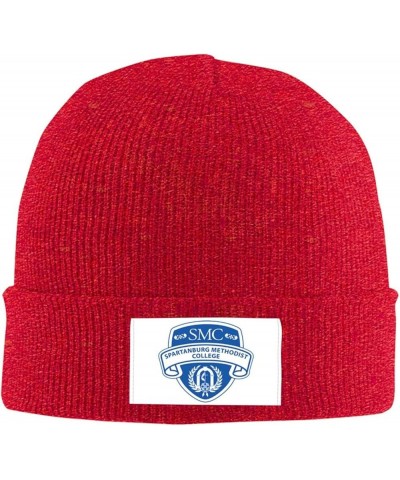 Spartanburg A Methodist College Logo Stretch Knit Hat for Men Women Winter Warm Cap Red $7.22 Skullies & Beanies