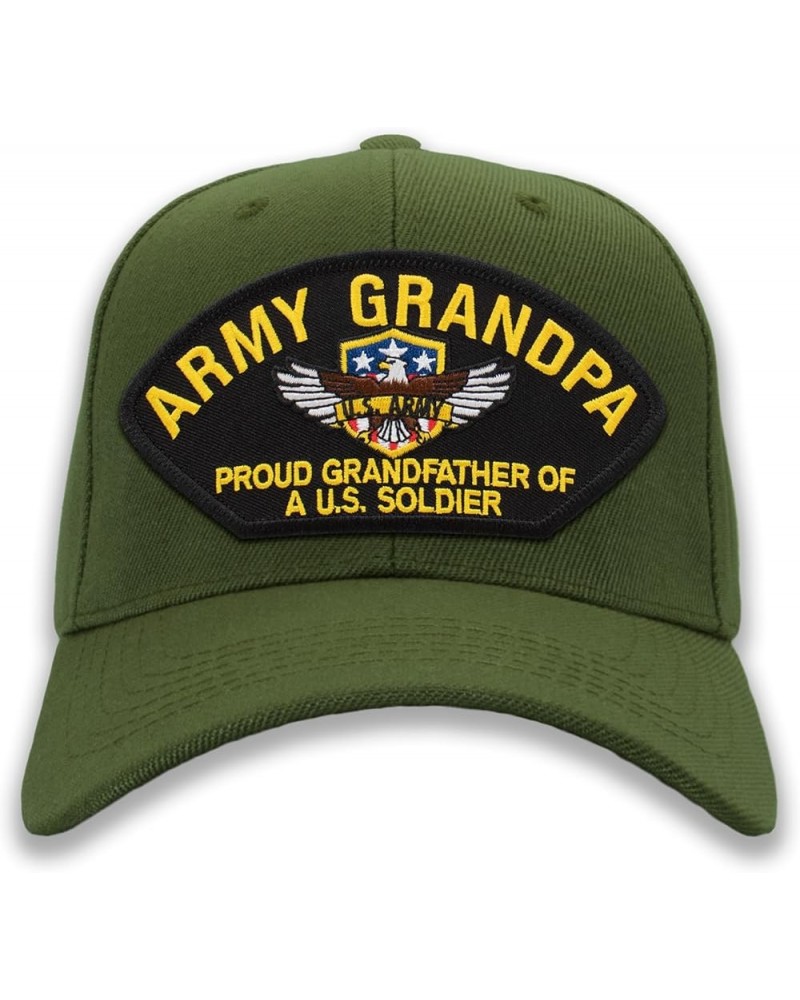 Army Grandpa - Proud Grandfather of a US Soldier Hat/Ballcap Adjustable One Size Fits Most Olive Green Standard (No Flag) $18...