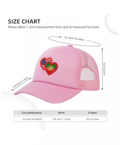 Trucker Hat Mesh Baseball Cap Adjustable Dad Hat Unisex Pink $8.35 Baseball Caps