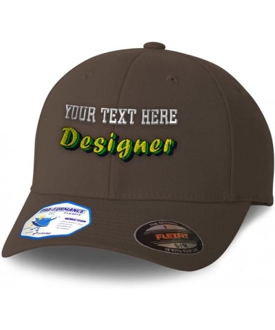 Flexfit Hats for Men & Women Designer Polyester Dad Hat Baseball Cap Dark Grey Personalized Text Here $15.11 Baseball Caps