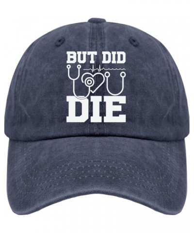 but did i die? caps America hat Pigment Black Mens Beach hat Gifts for Her Hiking Hat Navy Blue $10.00 Sun Hats