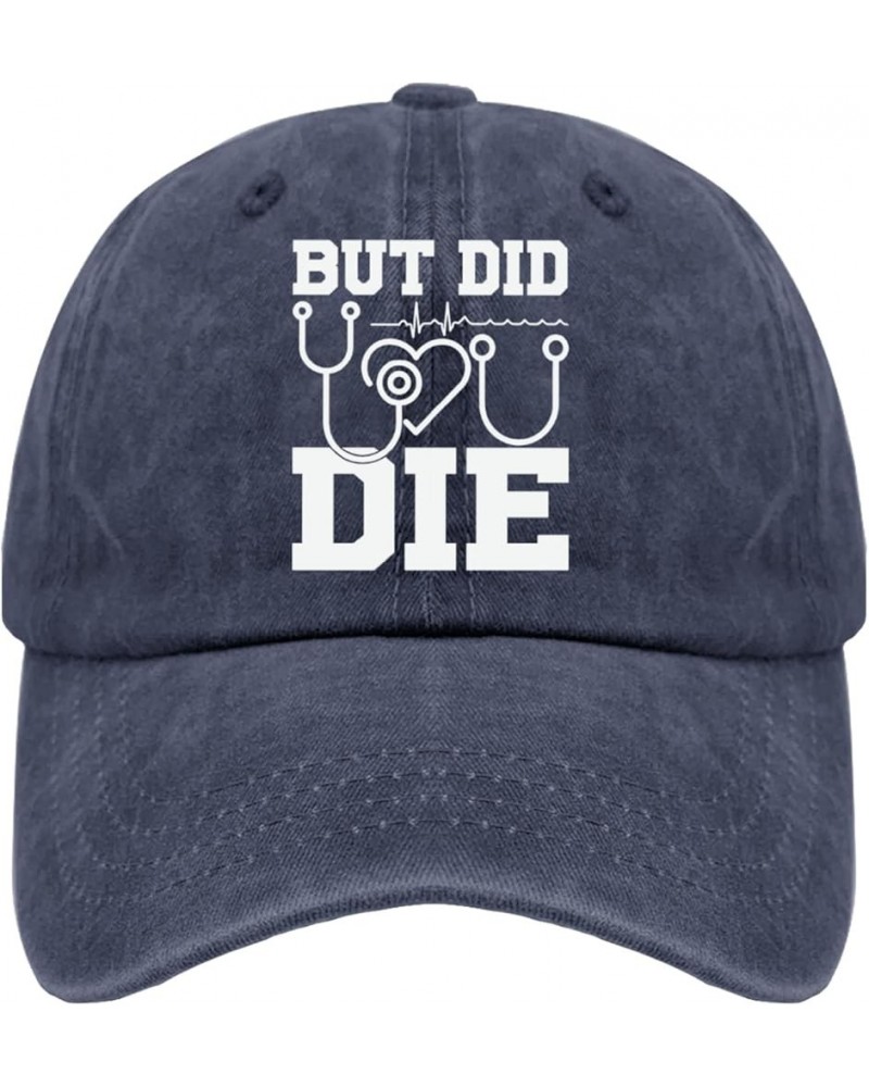 but did i die? caps America hat Pigment Black Mens Beach hat Gifts for Her Hiking Hat Navy Blue $10.00 Sun Hats