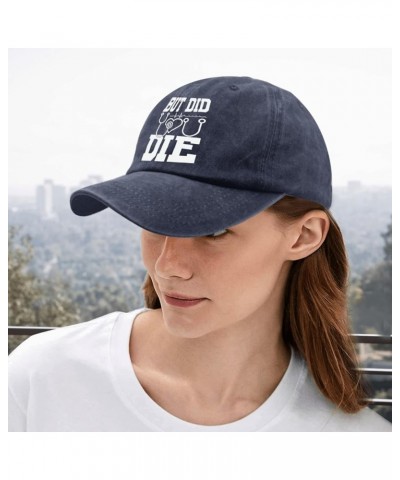 but did i die? caps America hat Pigment Black Mens Beach hat Gifts for Her Hiking Hat Navy Blue $10.00 Sun Hats