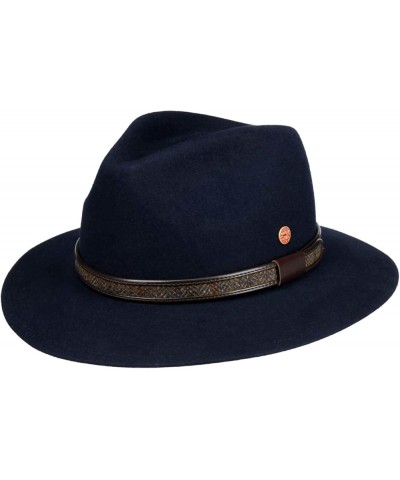 Gedeon Traveller Fur Felt Hat Women/Men - Made in The EU Blue $154.25 Fedoras