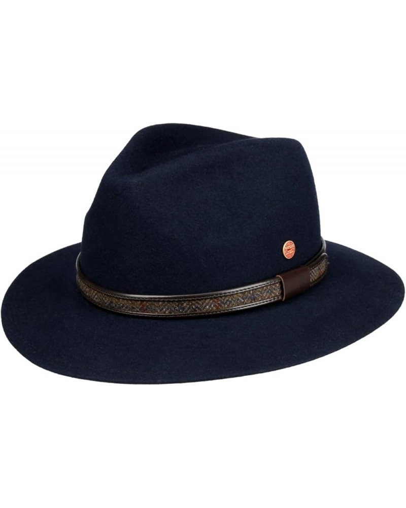 Gedeon Traveller Fur Felt Hat Women/Men - Made in The EU Blue $154.25 Fedoras