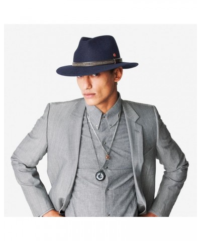 Gedeon Traveller Fur Felt Hat Women/Men - Made in The EU Blue $154.25 Fedoras