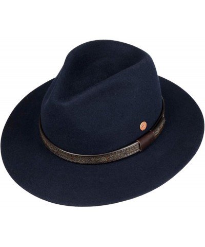 Gedeon Traveller Fur Felt Hat Women/Men - Made in The EU Blue $154.25 Fedoras