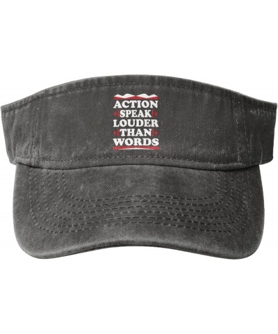 Action Speak Louder Than Words Sun Visor Hats for Women Men Sun Hat Vintage Golf Hat Adjustable Baseball Cap Deep Heather $12...