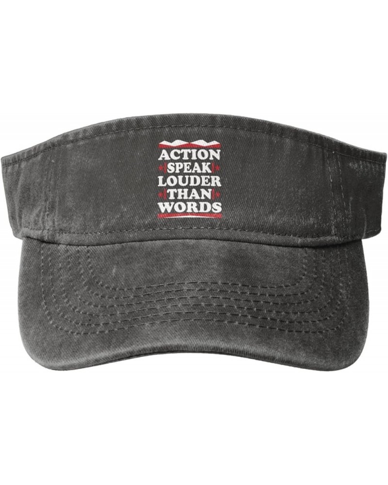 Action Speak Louder Than Words Sun Visor Hats for Women Men Sun Hat Vintage Golf Hat Adjustable Baseball Cap Deep Heather $12...