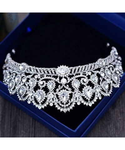 hair jewelry crown tiaras for women Caroque big Crown Crystal tiara wedding crowns bride rhinestone tiaras hair accessories f...