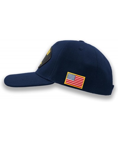 USAF Air Force Dad - Proud Father of a US Airman Ballcap or Trucker Hat Navy Blue Add American Flag $19.25 Baseball Caps