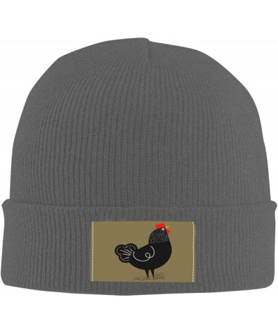 Cute Chicken Beanie Hat for Men Women Soft Cozy Skull Cap Winter Warm Knit Hats Deep Heather $10.01 Skullies & Beanies