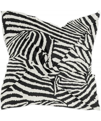 Women's Square Silk Hair Scarves and Wraps Headscarf Vintage Zebra Stripe Head Neck Scarf Bandana 24inch $23.37 Scarves