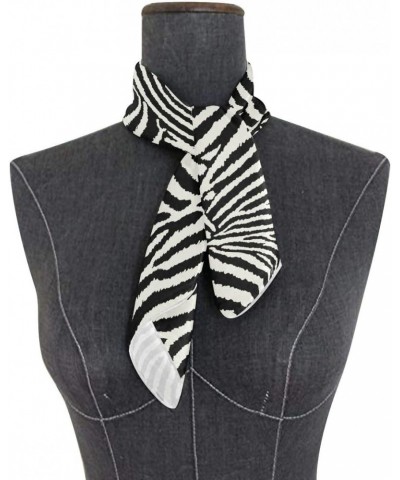 Women's Square Silk Hair Scarves and Wraps Headscarf Vintage Zebra Stripe Head Neck Scarf Bandana 24inch $23.37 Scarves