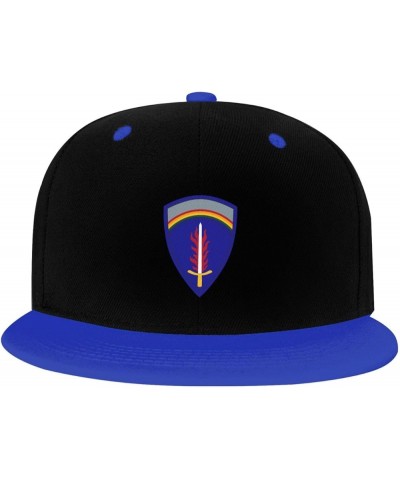 USAREUR Insignia Snapback Hat for Men Women Baseball Cap Trucker Flat Bill Hats Dad Caps Blue $11.64 Baseball Caps