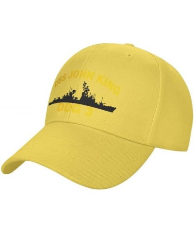 USS John King DDG 3 Flag Denim Hats Baseball Caps Fisherman's hat Knitted hat Yellow $13.79 Baseball Caps