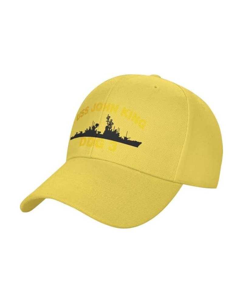 USS John King DDG 3 Flag Denim Hats Baseball Caps Fisherman's hat Knitted hat Yellow $13.79 Baseball Caps