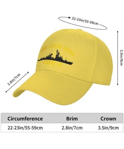 USS John King DDG 3 Flag Denim Hats Baseball Caps Fisherman's hat Knitted hat Yellow $13.79 Baseball Caps