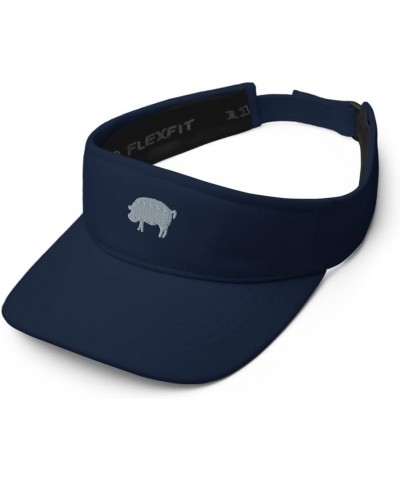 Pig Visor, Embroidered Unisex Visor hat, for Men and Women, Design 1, Pig Lover Gifts. Navy $18.85 Visors