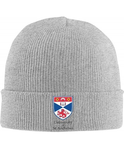 University of St Andrews Beanie Hat for Men and Women Winter Warm Hats Knit Slouchy Thick Skull Cap Gray $6.62 Skullies & Bea...