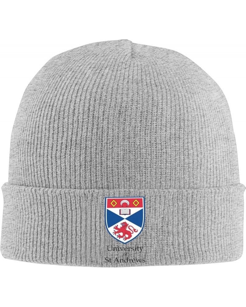 University of St Andrews Beanie Hat for Men and Women Winter Warm Hats Knit Slouchy Thick Skull Cap Gray $6.62 Skullies & Bea...