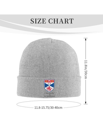 University of St Andrews Beanie Hat for Men and Women Winter Warm Hats Knit Slouchy Thick Skull Cap Gray $6.62 Skullies & Bea...