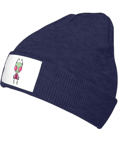 Invader and Zim Warm Knitted Wool Hat Cuffed Thick Warm Fleece Print Stylish Knit Gifts Winter Hats Black Navy Blue $8.63 Sku...