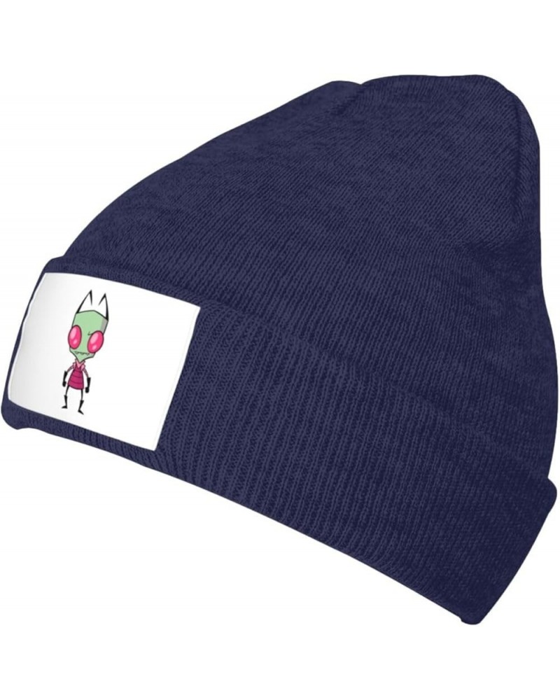 Invader and Zim Warm Knitted Wool Hat Cuffed Thick Warm Fleece Print Stylish Knit Gifts Winter Hats Black Navy Blue $8.63 Sku...