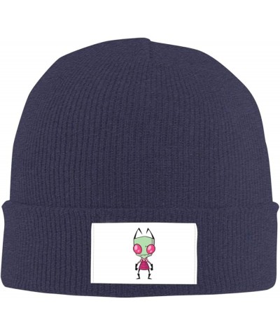 Invader and Zim Warm Knitted Wool Hat Cuffed Thick Warm Fleece Print Stylish Knit Gifts Winter Hats Black Navy Blue $8.63 Sku...